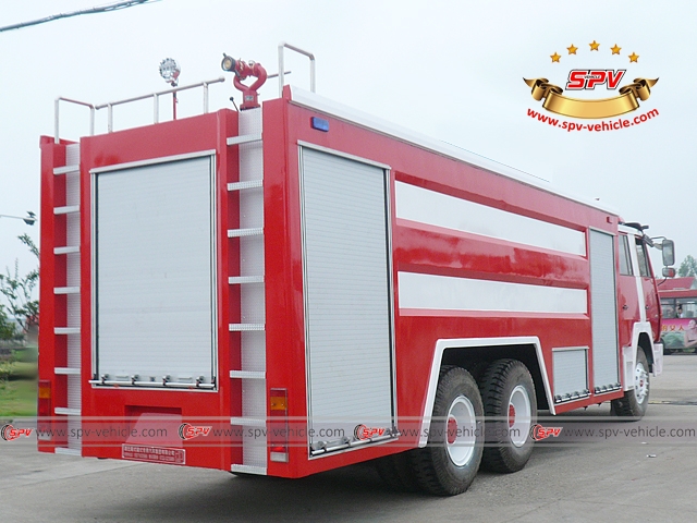 Right back view of Fire Engine-Shacman